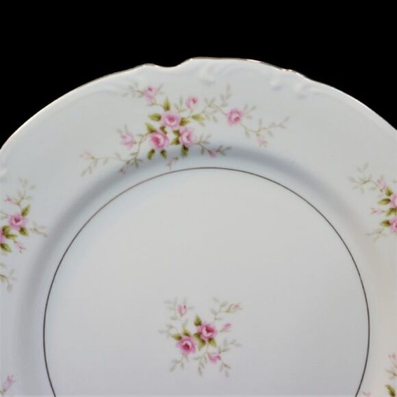 Mikasa Japan VERSAILLES 9344 Dinner Plate 10.25 In Fine China Silver Trim Floral - Picture 2 of 8